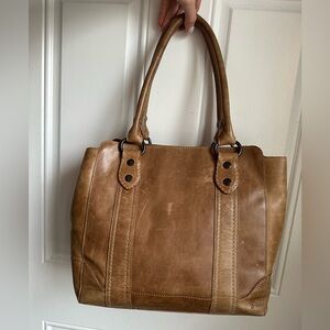Frye Melissa Tote Bag real genuine leather beige camel